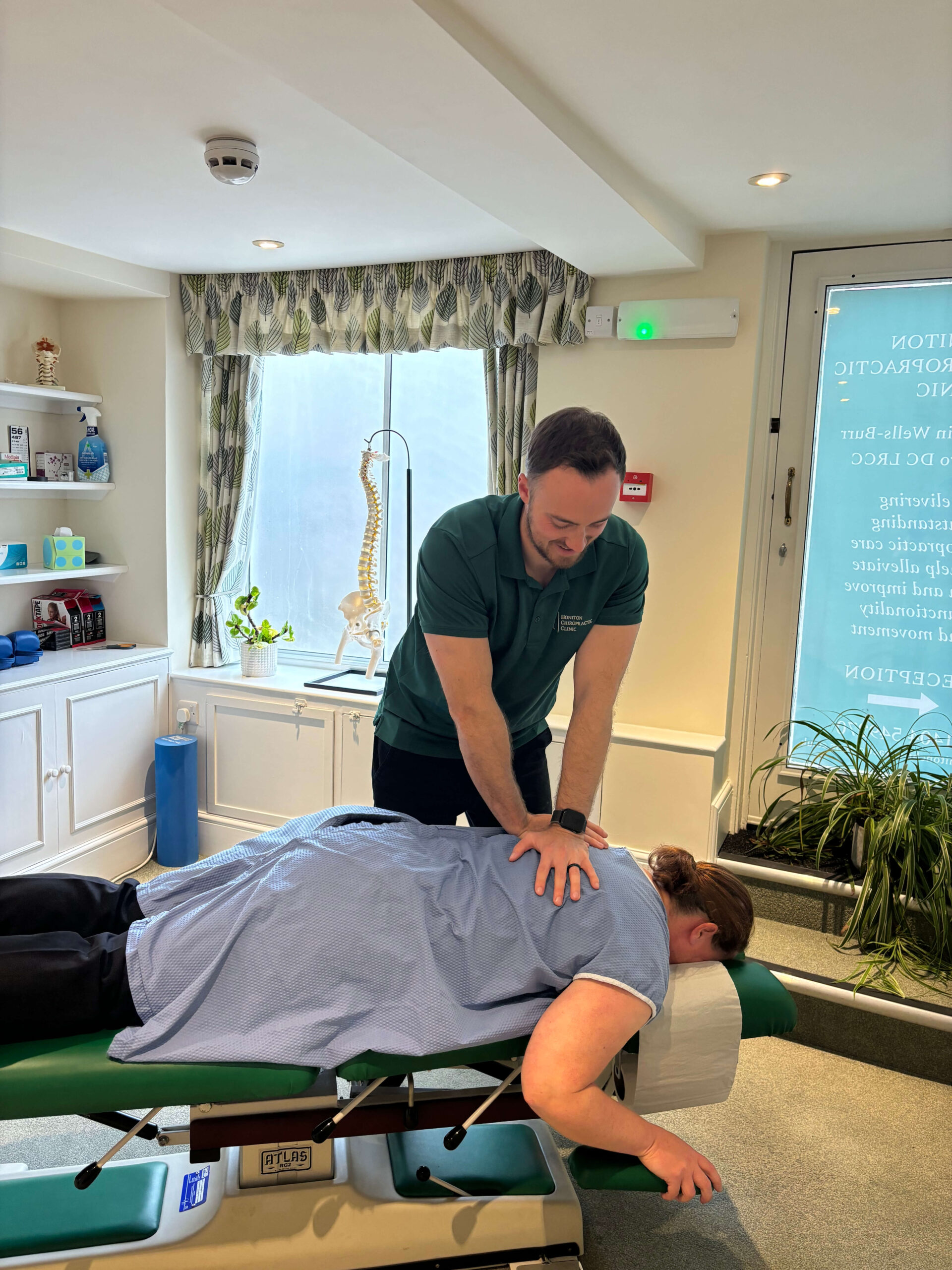 Honiton Chiropractor treating back pain